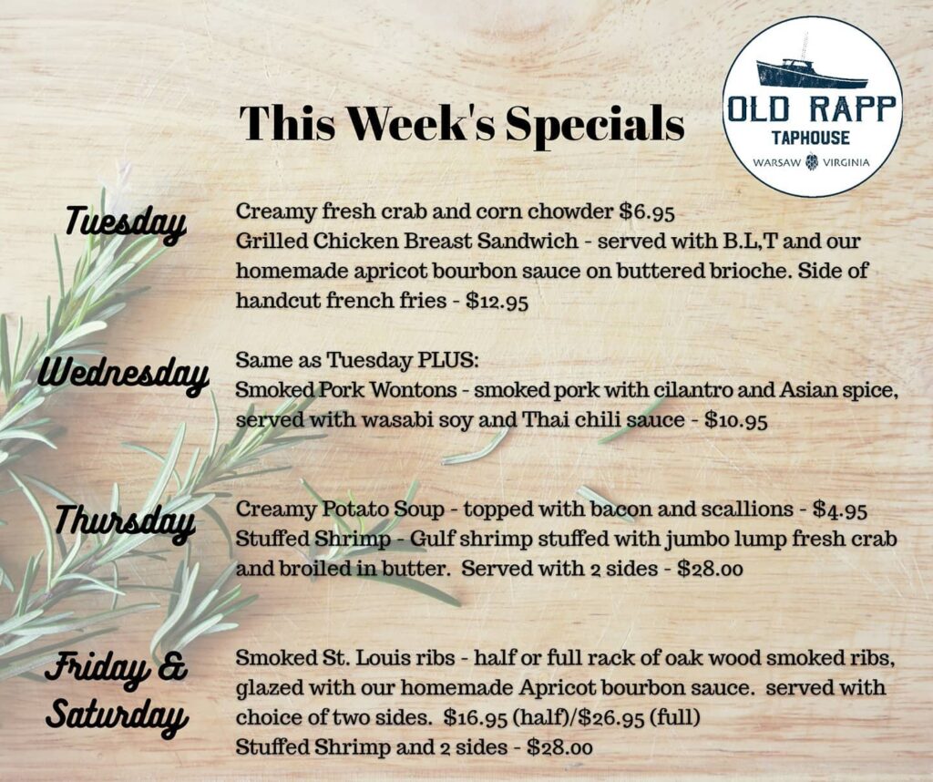 Check out those weekend specials! #nomnomnom