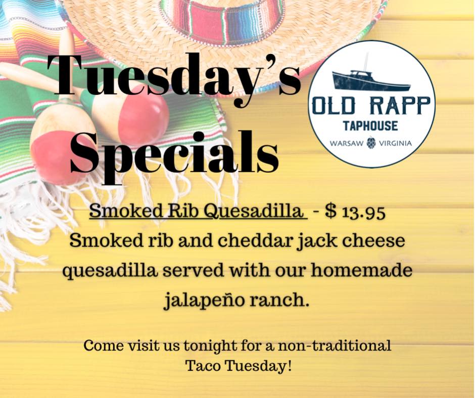 Taco Tuesday is old news. Now it’s Taphouse Tuesday!