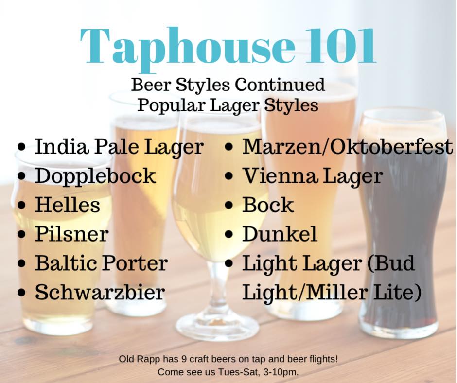 This week in Taphouse 101 we take a look at lagers. Many of these may be styles you’…