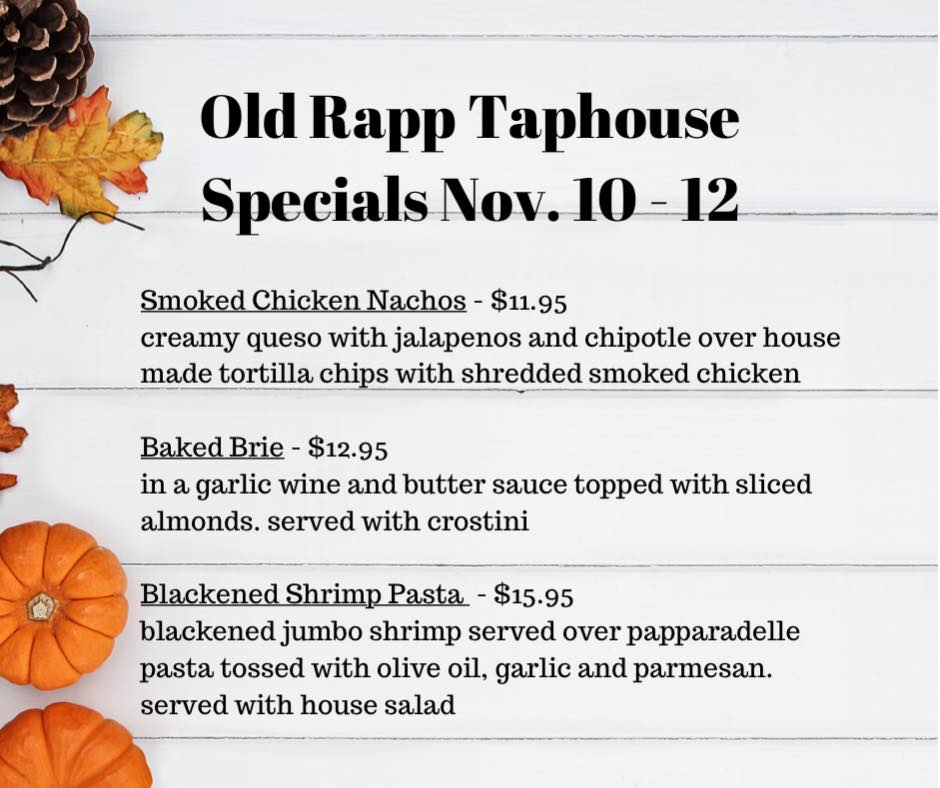 Specials for Tuesday, Wednesday and Thursday! Watch for our weekend specials coming later this…