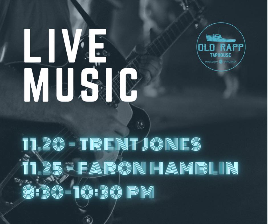 Old Rapp Taphouse has two live music events before Thanksgiving! Mark your calendars…