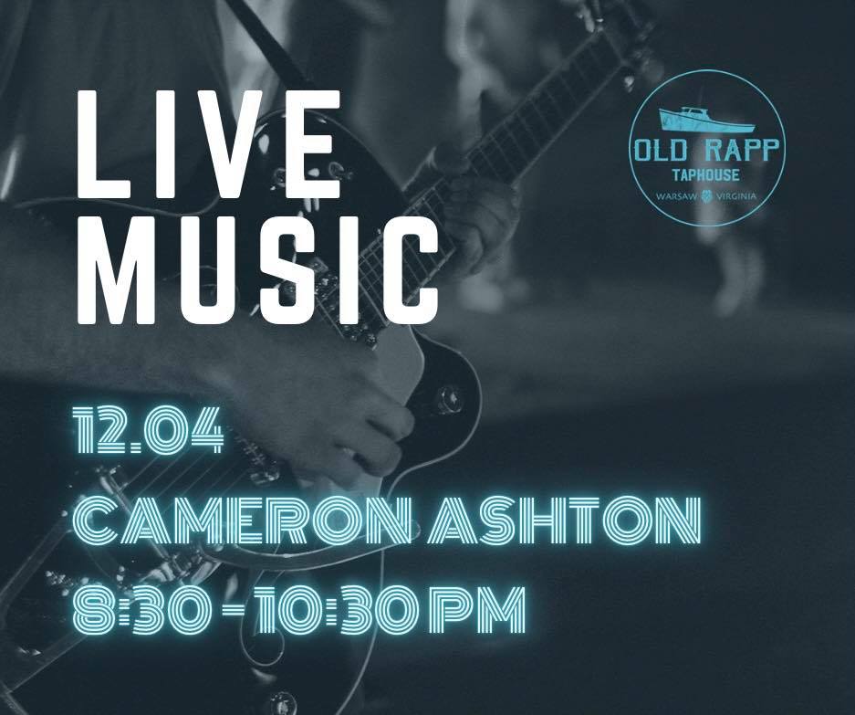 This is your upcoming live music friendly reminder! Come jam out with Cameron Ashton…