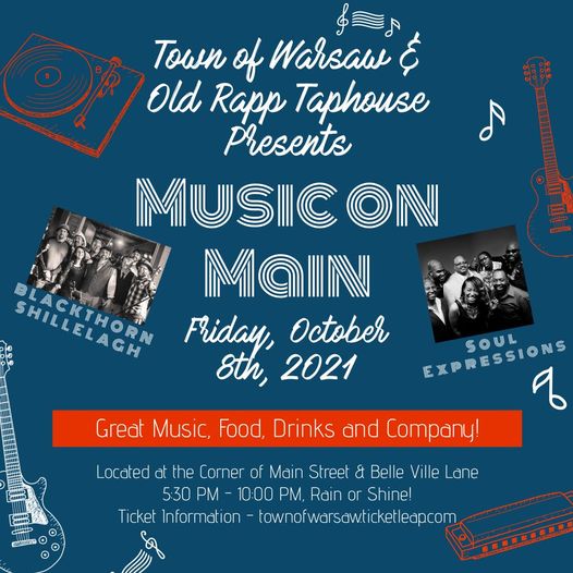 We are stoked to announce our pre-Warsawfest party, Music on Main, on October 8t