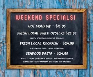 The blackboard is chalk full of amazing specials tonight and tomorrow.  Come get