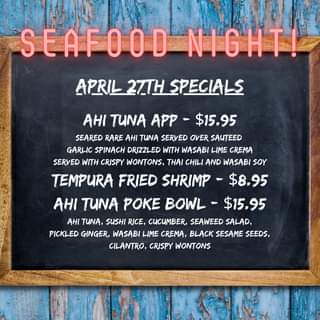 Humpday Specials!  Cheers, see you soon!