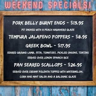 Make sure to save some room for these delicious weekend specials! Plus, we’ve st