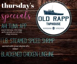 Here’s some yummy specials for your Thursday, cheers🍻