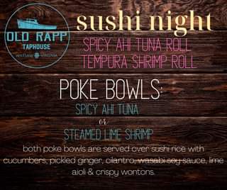 SUSHI NIGHT!!! Hope to see you guys, cheers🍻