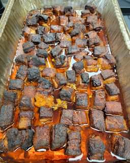 The pit has been lit since 5am, so that you can enjoy some smoked ribs, pork bel